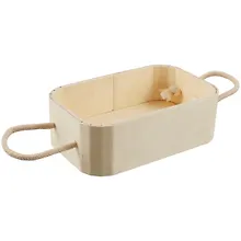 Купить Заготовка Сухарница с веревочными КТ Ручками, 19*12*6 (дерево) — Фото №1