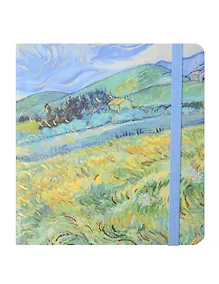 Купить Записная книжка 12*13 112л кл. "Пейзажи" 7БЦ, резинка, ассорти — Фото №1