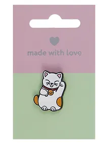 Купить Значок Котик Манэки-нэко (металл) — Фото №1