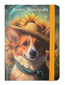 Купить Скетчбук А6 48л "Винсент ван Дог" 80г/м2, тв.обложка, мат.ламинация, резинка — Фото №1