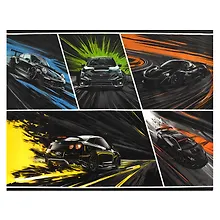 Купить Клеенка для уроков труда "Неоновые тачки" 500*700мм, ПВХ 130мкм, подвес — Фото №1