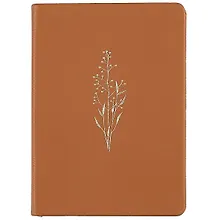 Купить Ежедневник недат. 2022г. А6+ 96л 120*170 "Sprig" коричневый, иск.кожа, интегр.переплет, тисн.фольгой, ляссе — Фото №1