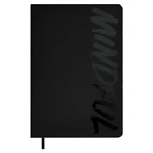 Купить Ежедневник недат. А5 160л "Софт-тач" черный, кожзам, тв.переплет, декор УФ лак, офсет, ляссе — Фото №1