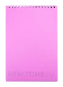 Купить Блокнот А5 80л кл. "NEWtone PASTEL ПИОН" офсет 80г/м2, пласт.обл., гребень — Фото №1