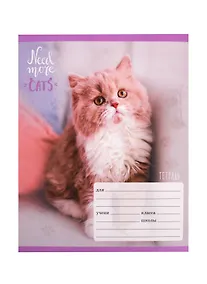 Купить Тетрадь в линейку Unnika, "Чудесный котенок", 12 листов, в ассортименте — Фото №1