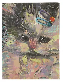 Купить Книга для записей А6 64л кл "Котенок (Экслюзив)" 7БЦ, мат.ламинация, сшит.блок, выб.глитерн.лак — Фото №1