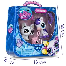 Купить Игровой набор Littlest Pet Shop, "Пара друзей Модные полосочки", 2 фигурки Кошка и Зебра, подарочная упаковка, 4+ — Фото №1