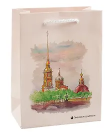 Купить Пакет А6 12*16*6 "СПб "Акварель. Петропавловская крепость" бум.мат.ламинат — Фото №1
