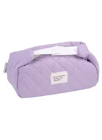 Купить Косметичка с ремешками на кнопке Live Your Life (лаванда) (ПВХ) (21х9х7) — Фото №1