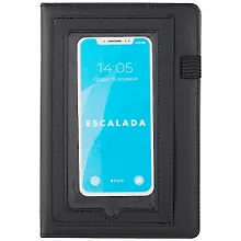 Купить Ежедневник недат. А5 160л "Виннер" темно-серый, кожзам, тв.переплет, обл.поролон, карман для телефона, тонир.блок, ляссе — Фото №1