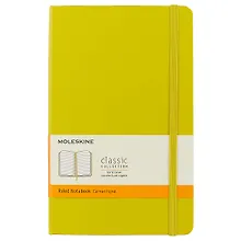 Купить Записная книжка Moleskin Classic Large, твёрдая обложка, жёлтая, А5 — Фото №1