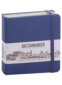 Купить Скетчбук 12*12 80л "Sketchmarker" королевский синий, нелинованн. 140г/м2, слоновая кость, тв.обл. — Фото №1