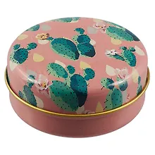 Купить Шкатулка круглая Кактус (металл) (6см) (12-09412-03087-15) — Фото №1