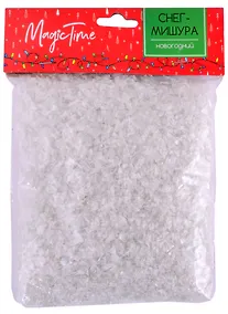 Купить Искусственный снег в пакете (серебристый) (полипропилен) (80 г) — Фото №1