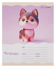 Купить Тетрадь 12л узк.лин. "Милашки" мел.картон, выб.лак, офсет 60г/м2, поля, ассорти — Фото №1