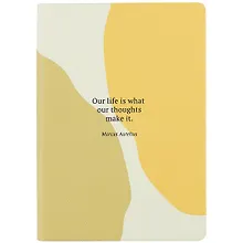 Купить Ежедневник полудат. А5 160л "Stains" бежевый, иск.кожа, интегр.переплет, ляссе — Фото №1