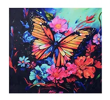 Купить Набор для творчества. Алмазная мозаика с частичной выкладкой на подрамнике "Яркая бабочка", 30 х 30 см — Фото №1