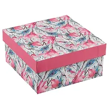 Купить Подарочная коробка «Цветы и перья» маленькая — Фото №1