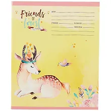 Купить Тетрадь в клетку Listoff, "Сказочные звери", 24 листа, в ассортименте — Фото №1