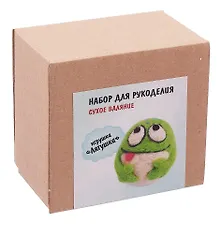 Купить Набор для рукоделия. Сухое валяние игрушки своими руками Лягушка — Фото №1