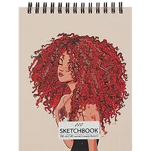 Купить Скетчбук А6+ 125*160 40л "Girl!" белый офсет, 100г/м2, тв.обложка, евроспираль — Фото №1