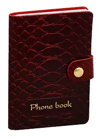 Купить Алфавитная книга на кнопке А7, 64 листа, вишня — Фото №1