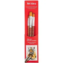 Купить Кисти Art idea, синтетика, плоские, 3 штуки — Фото №1
