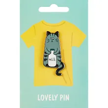 Купить Набор значков Котик с молоком (акрил) — Фото №1