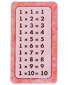 Купить Обучающие карточки "Таблица умножения" (10 карточек) — Фото №1