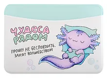 Купить Чехол для карточек горизонтальный Аксолотль Чудеса рядом Прошу не беспокоить, занят волшебством (ДКГ2024-143) — Фото №1