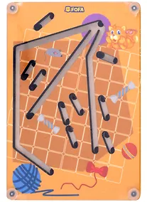 Купить Развивающая игра Fofa. Лабиринт с шариком "Двойной Котик" — Фото №1