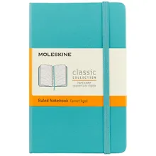 Купить Записная книжка Moleskine Classic Pocket, линейка, голубая, 96 листов, А6 — Фото №1