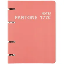 Купить Тетрадь на кольцах в клетку Listoff, "Pantone line 177С", 120 листов — Фото №1