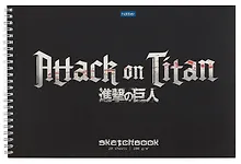 Купить Скетчбук А4 20л "Атака Титанов_Сезон 1-3" черн. внутр блок, 200г/м2, тв.обложка, спираль — Фото №1