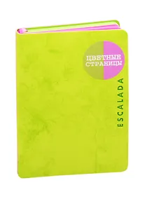 Купить Записная книжка А6 96л кл. малинов.+салатов.иск.кожа, мягк.переплет, ляссе, желт.офсет, оранж.офсет, инд.уп. — Фото №1