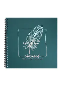 Купить Скетчбук 195*195 20л "Перо", 200г/м2, тв.обложка, фольга, гребень — Фото №1