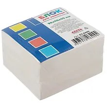 Купить Блок для заметок непроклеенный, белый, 9х9х5 см — Фото №1