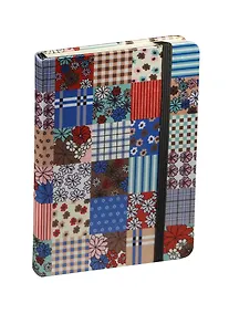 Купить Книга для записей А5 (В6) 96л "Пэчворк" на резинке, шелк, внутр.карман, EMORIES — Фото №1