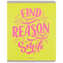 Купить Тетрадь в клетку Listoff, "Будь позитивным!", 48 листов, в ассортименте — Фото №1