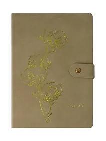 Купить Книга для записей А5 80л тчк. "Outline. Cotton" кожзам, с замком, тиснение фольгой, внутренний карман — Фото №1