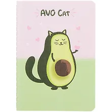 Купить Записная книжка А6 32л кл. "Avo cat", тонир. внутр. блок, сшивка — Фото №1