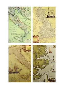 Купить Записная книжка А6+ 192л 110*175мм "Старые карты" 7БЦ, ассорти, Haich — Фото №1