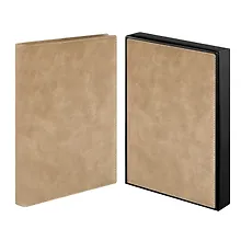 Купить Ежедневник недат. А5+ 160л "Фланстер" бежевый, мягк.переплёт, иск.кожа, ляссе, подар.карт.коробка с ПВХ-крышкой — Фото №1