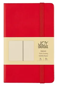 Купить Записная книжка А6- 96л кл. "JOY BOOK. Очень красный" 7БЦ, иск.кожа, тонир.форзац, тонир.блок, скругл.углы, сшит.блок, ляссе, резинка, карман на задн.форзаце — Фото №1