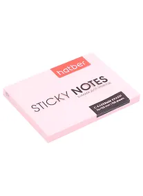 Купить Блок бумаги 76*102 самоклеящийся розовый 100л, Hatber — Фото №1