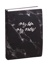 Купить Ежедневник недат. А5 160л Мрамор черное серебро, кожзам, мягкий переплет, тисн.фольгой, тонир.блок, ляссе — Фото №1