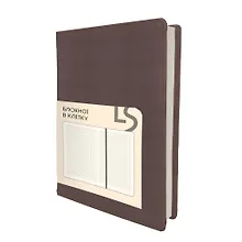 Купить Записная книжка А6+ 136л кл. "Maple. Grayish purple" иск.кожа с поролоном, ляссе, скругл.углы, инд.уп. — Фото №1