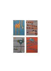 Купить Записная книжка А6 40л кл. "Длинношеее" карт.обл., мат.лам., выб.лак, блок офсет, сшивка, ассорти, MARKER ARTE — Фото №1