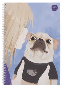 Купить Тетрадь А4 96л кл. "Обнимашки" спираль, мел.картон, выб.лак, двойная обложка, офсет — Фото №1