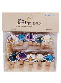 Купить Прищепки декоративные с веревкой 10 шт. Планеты — Фото №1
